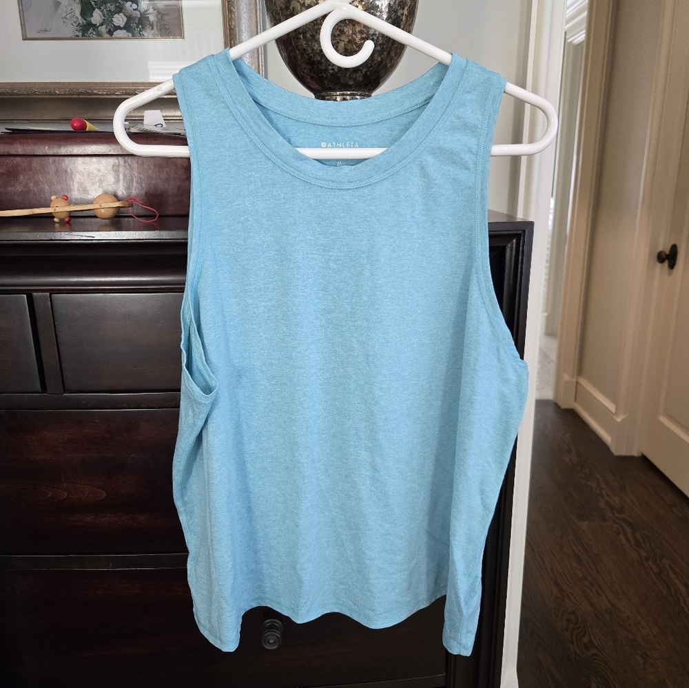 Athleta Tank Top, Xl, Teal Blue